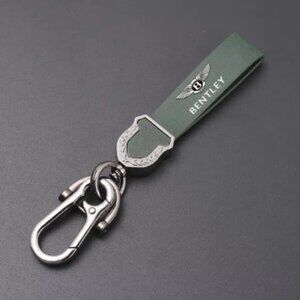 Green Bentley Key Chain Key Ring Keychain Leather Suede Horseshoe B…
